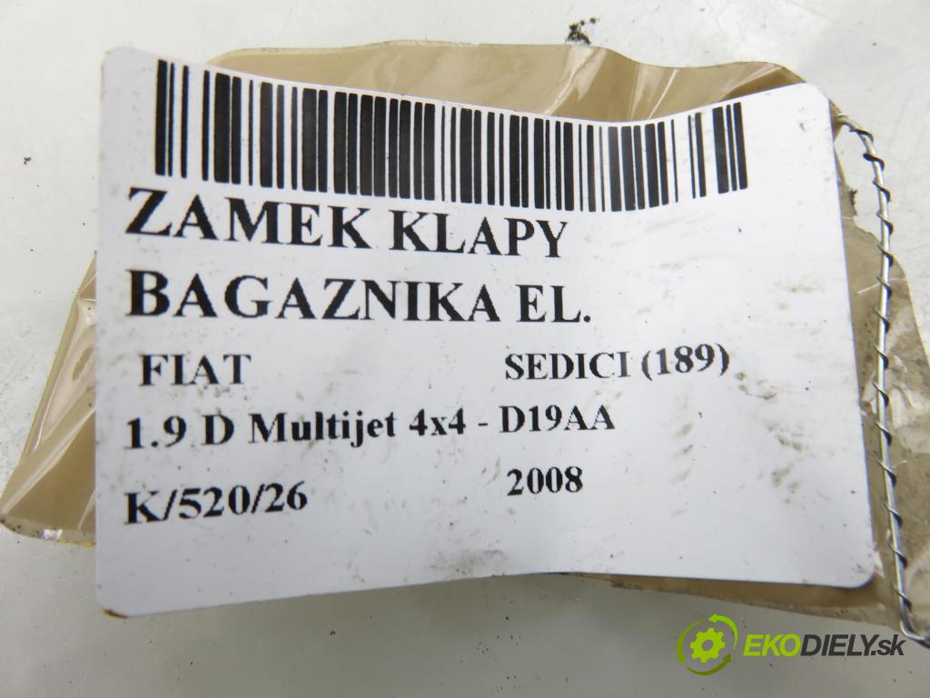 FIAT SEDICI (189_) CROSSOVER 2008 88,00 1.9 D Multijet 120 4x4 - D19AA 1910,00 zámok dverí kufor EL. B6765