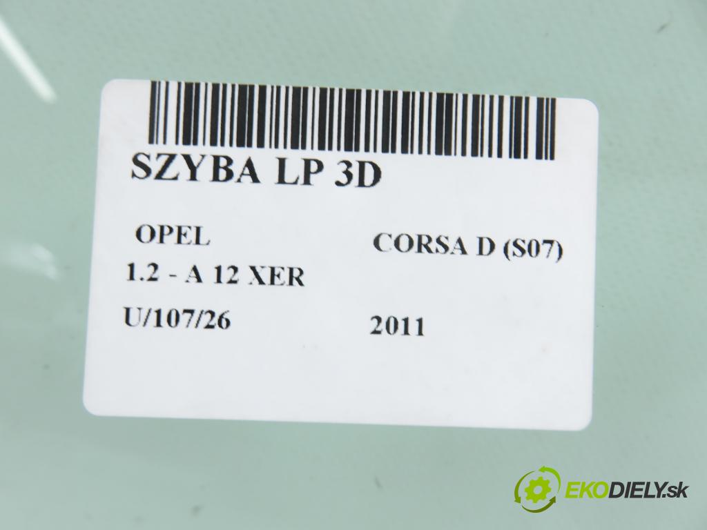 OPEL CORSA D (S07) HB 2011 0,00 1.2 - A 12 XER 1229,00 okno LP 3D