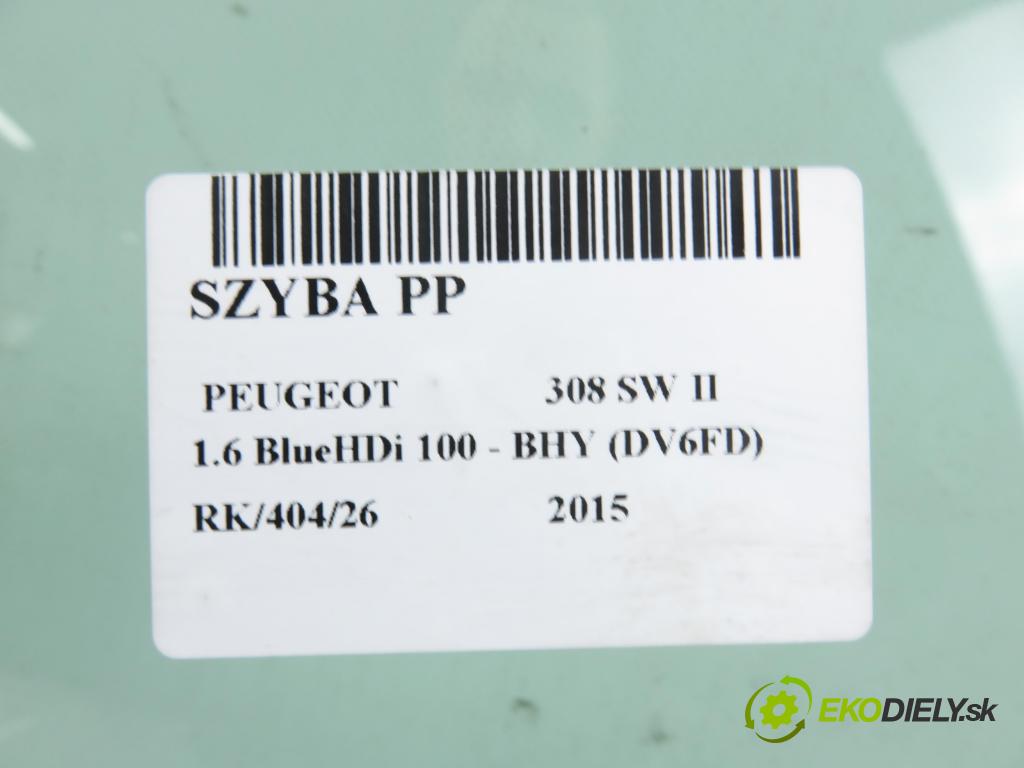PEUGEOT 308 SW II KOMBI 2015 73,00 1.6 BlueHDi 100 - BHY (DV6FD) 1560,00 okno PP