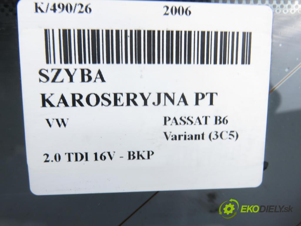 VW PASSAT B6 Variant (3C5) KOMBI 2006 103,00 2.0 TDI 16V - BKP 1968,00 okno dveří PT