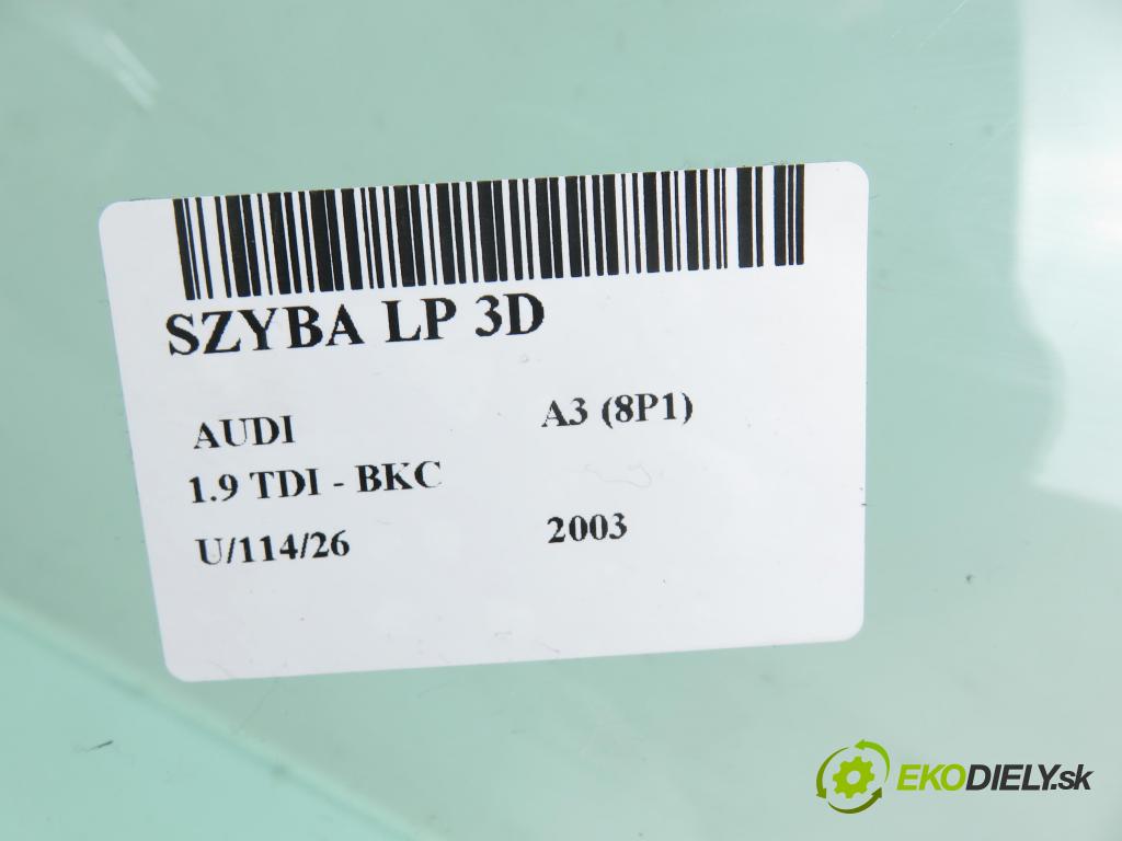 AUDI A3 (8P1) HB 2003 77,00 1.9 TDI PD 105 - BKC 1896,00 okno LP 3D