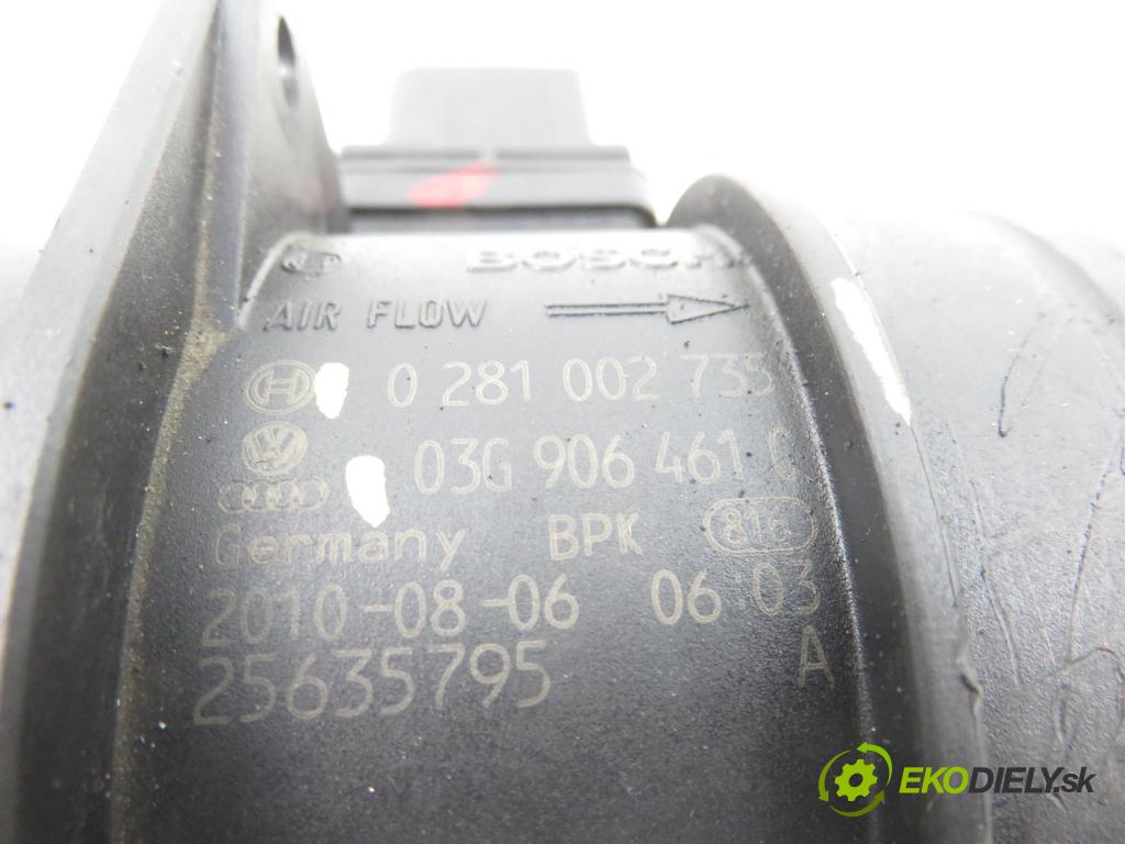 AUDI A4 Avant (8K5, B8) KOMBI 2010 105,00 2.0 TDI - CAGA 1968,00 váha vzduchu vzduchu F00C2G7046 ; 0281002735 ; 03G906461C