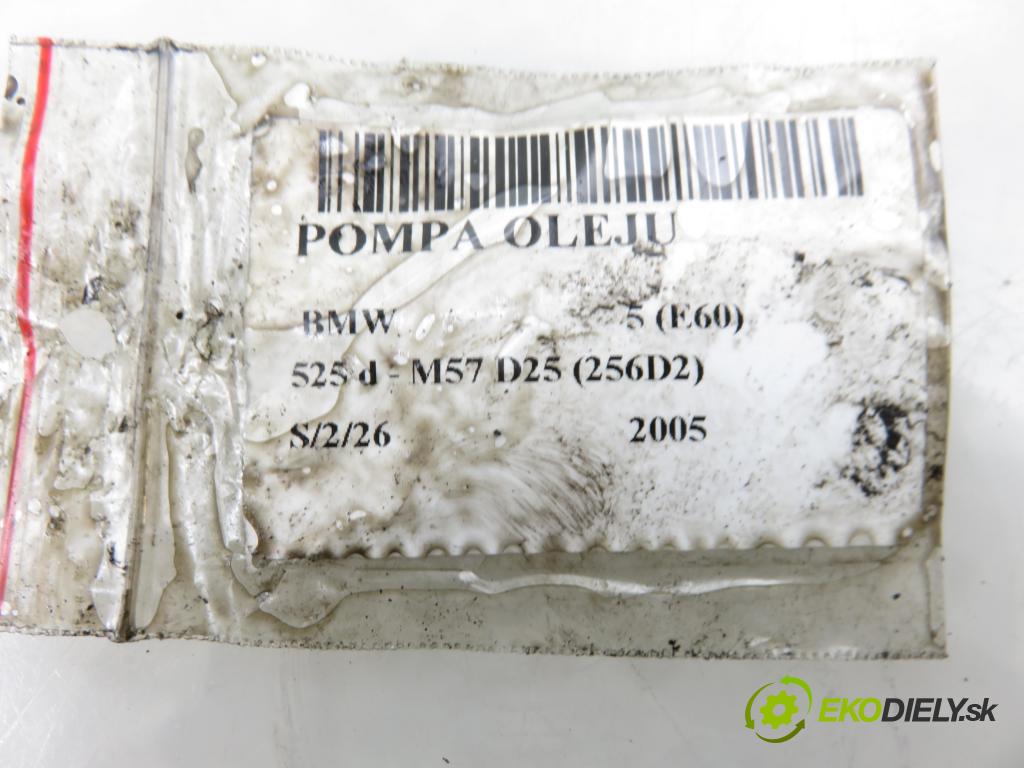 BMW 5 (E60) SEDAN 2005 130,00 525 d - M57 D25 177 (256D2) 2497,00 Pumpa oleja 7789838 (Olejová pumpa)