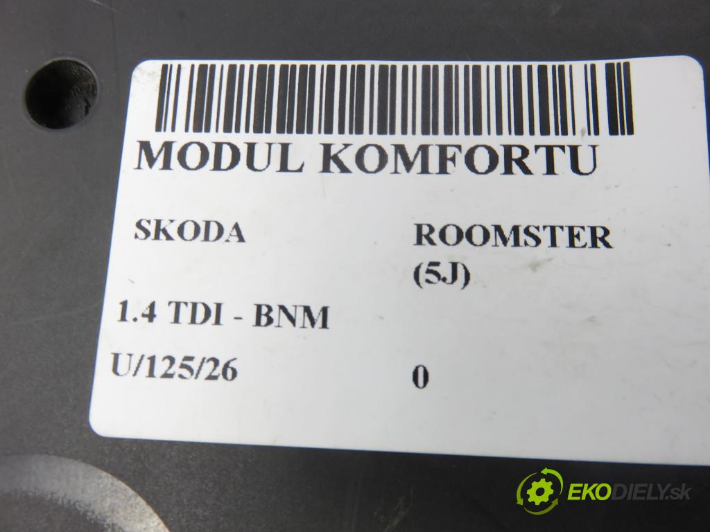 SKODA ROOMSTER (5J) HB 2010 51,00 1.4 TDI - BNM 1422,00 MODUL komfortu 6Q1937049F ; 5WK48217