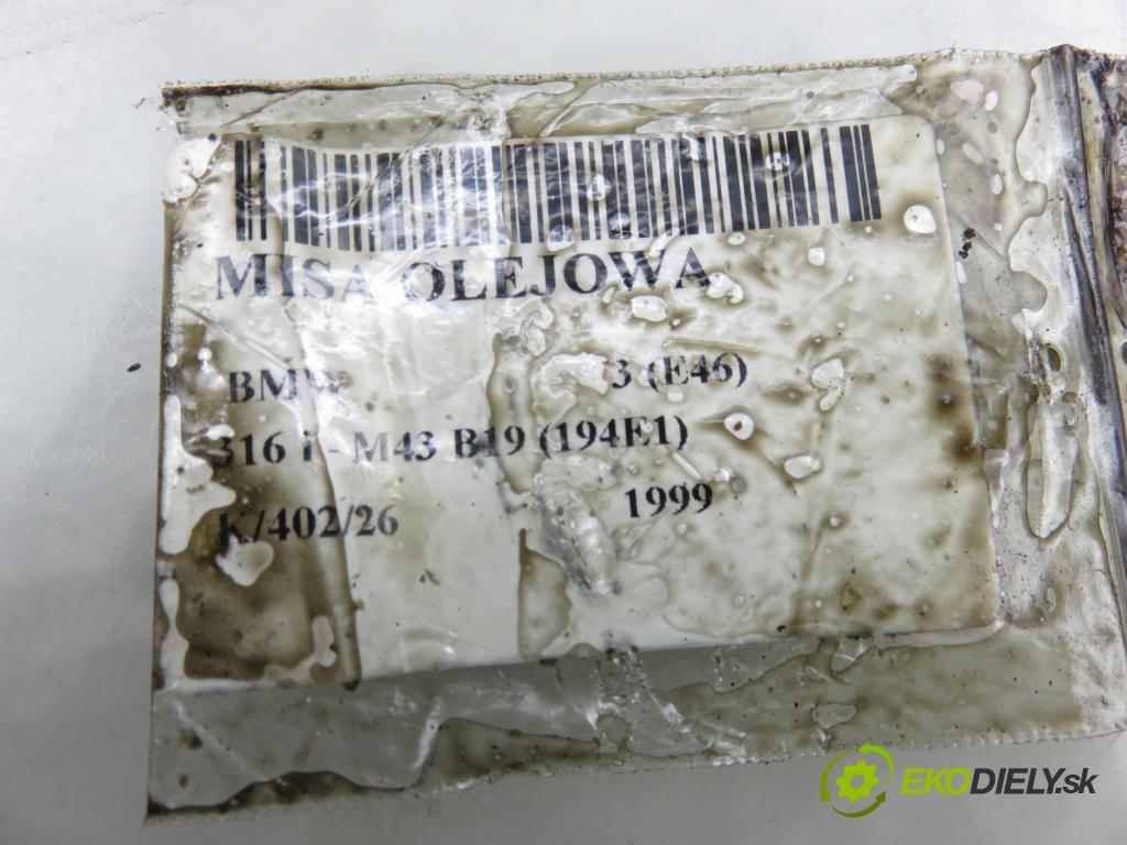 BMW 3 (E46) SEDAN 1999 77,00 316 i 105 - M43 B19 (194E1) 1895,00 Vaňa olejová 1432719 (Olejová vaňa)