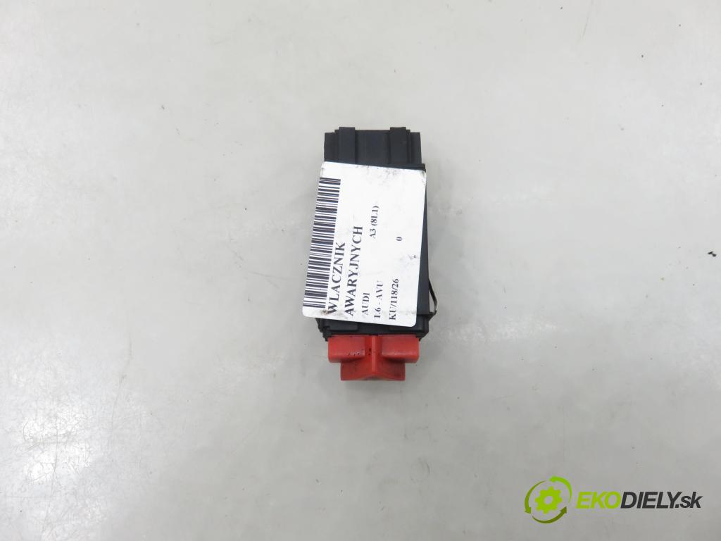 AUDI A3 (8L1) HB 2001 75,00 1.6 - AVU 1595,00 prepínač výstražných (núdzových)