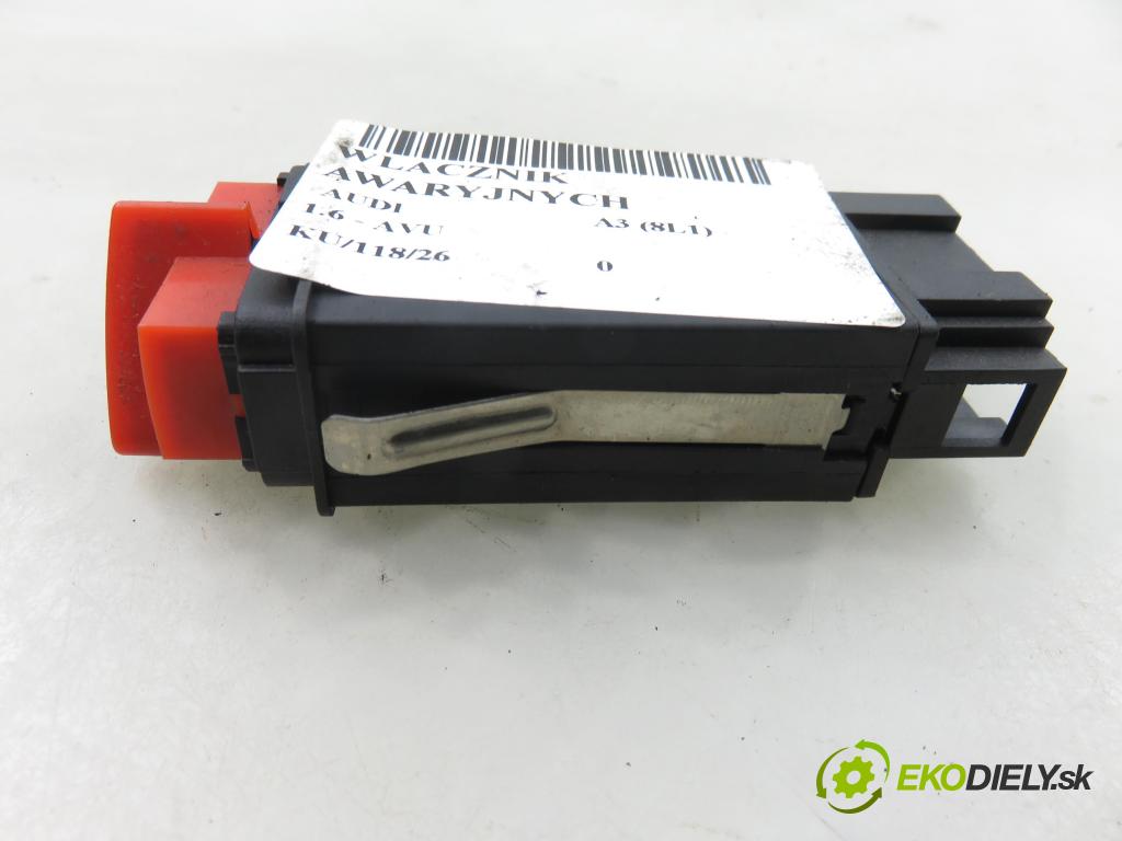 AUDI A3 (8L1) HB 2001 75,00 1.6 - AVU 1595,00 prepínač výstražných (núdzových)