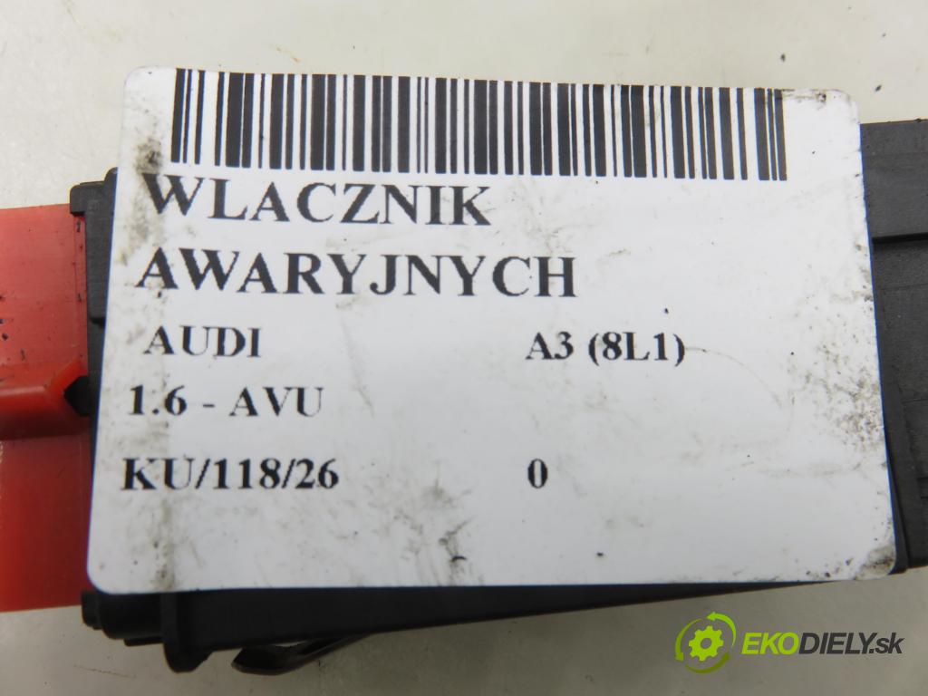 AUDI A3 (8L1) HB 2001 75,00 1.6 - AVU 1595,00 prepínač výstražných (núdzových)