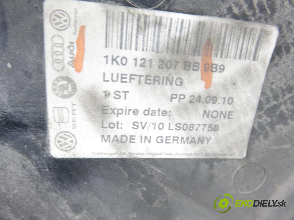 AUDI A3 (8P1) HB 2003 77,00 1.9 TDI PD 105 - BKC 1896,00 Ventilátor chladič klíma/voda 1K0121207BB