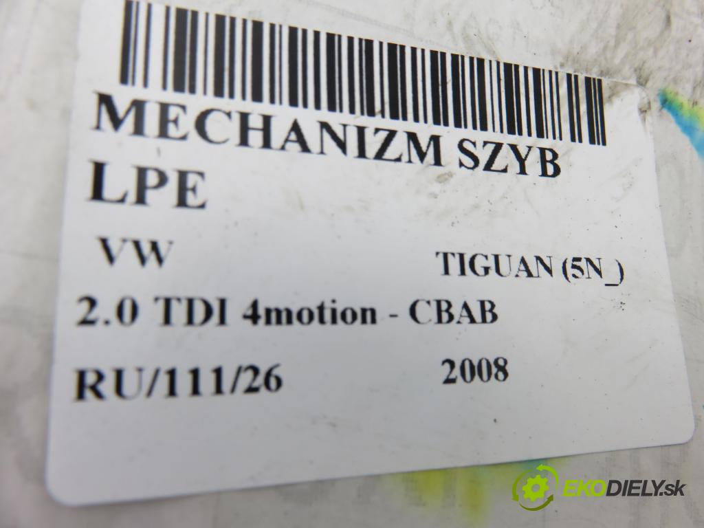 VW TIGUAN (5N_) SUV 2008 103,00 2.0 TDI 4motion - CBAB 1968,00 Mechanizmus okien 5N1837729A ; 5N0959701A ; 1K0959793K