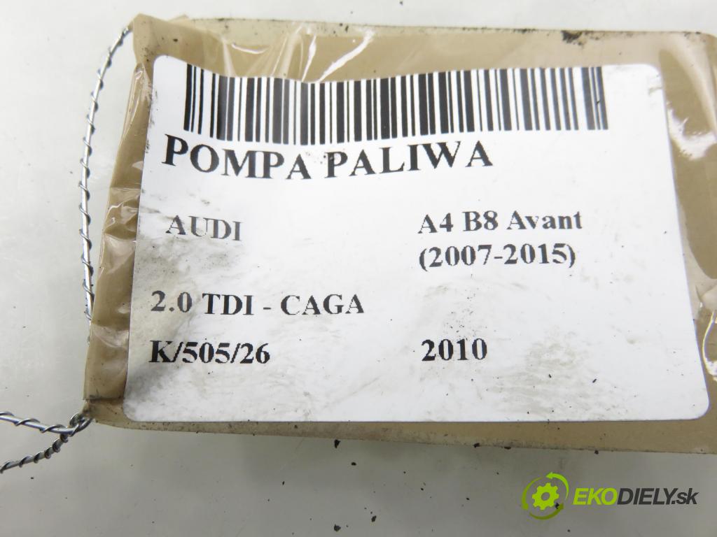 AUDI A4 Avant (8K5, B8) KOMBI 2010 105,00 2.0 TDI - CAGA 1968,00 Pumpa paliva 8K0906095B ; 75010300