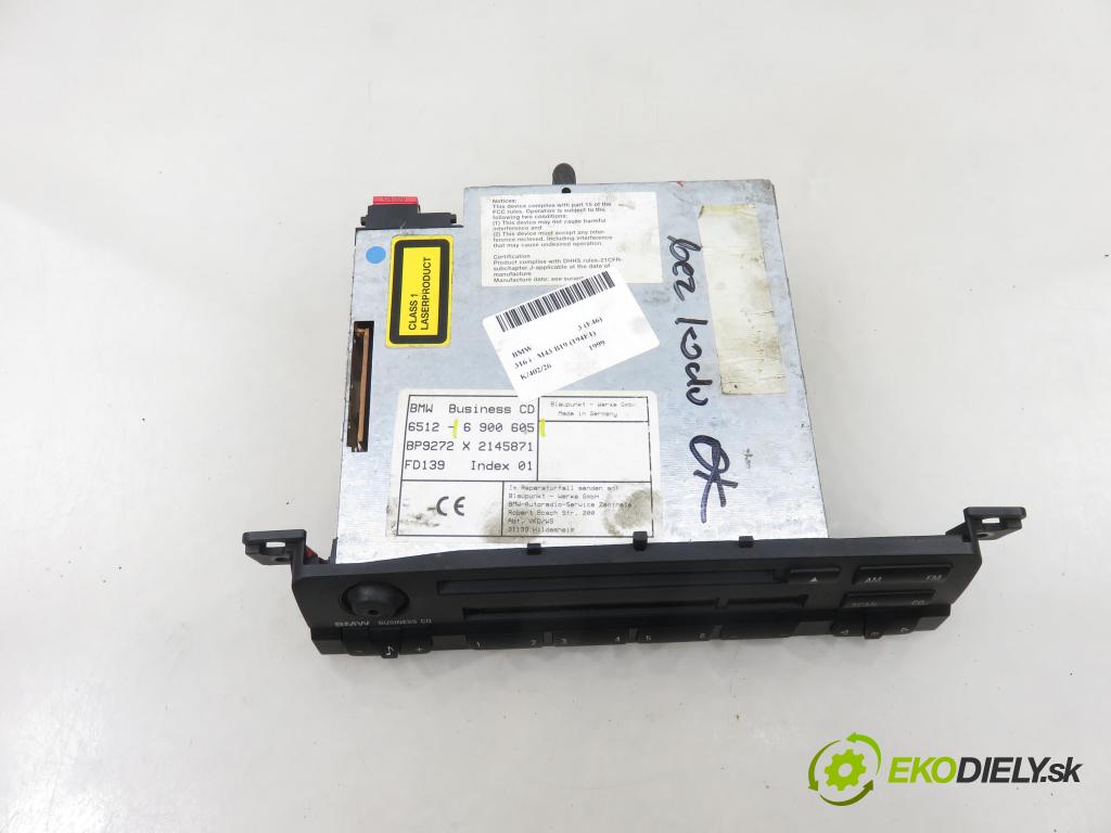 BMW 3 (E46) SEDAN 1999 77,00 316 i 105 - M43 B19 (194E1) 1895,00 RADIO CD 6900605