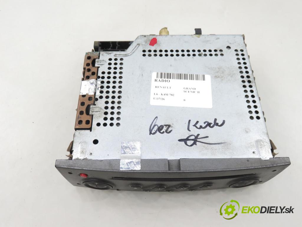 RENAULT GRAND SCENIC II (JM0/1_) VAN 2005 83,00 1.6 - K4M 782 1598,00 RADIO CD 8200300859