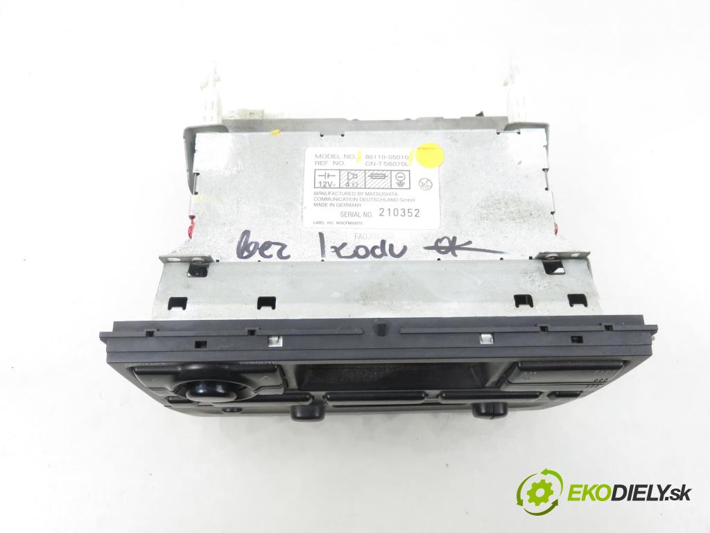 TOYOTA AVENSIS (_T22_) SEDAN 2000 81,00 2.0 D-4D (CDT220_) - 1CD-FTV 1995,00 RADIO 8611005010