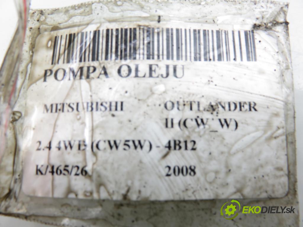 MITSUBISHI OUTLANDER II (CW_W) SUV 2008 125,00 2.4 MIVEC 4WD (CW5W) - 4B12 2360,00 pumpa oleje 6170453 ; 6237442 ; 6682437 (Olejové čerpadlo)