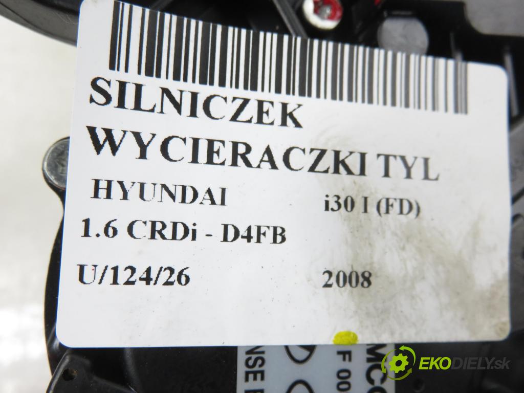 HYUNDAI i30 (FD) HB 2008 85,00 1.6 CRDi - D4FB 1582,00 Motorček stierače zadné 987002L000 ; F00S2B2182