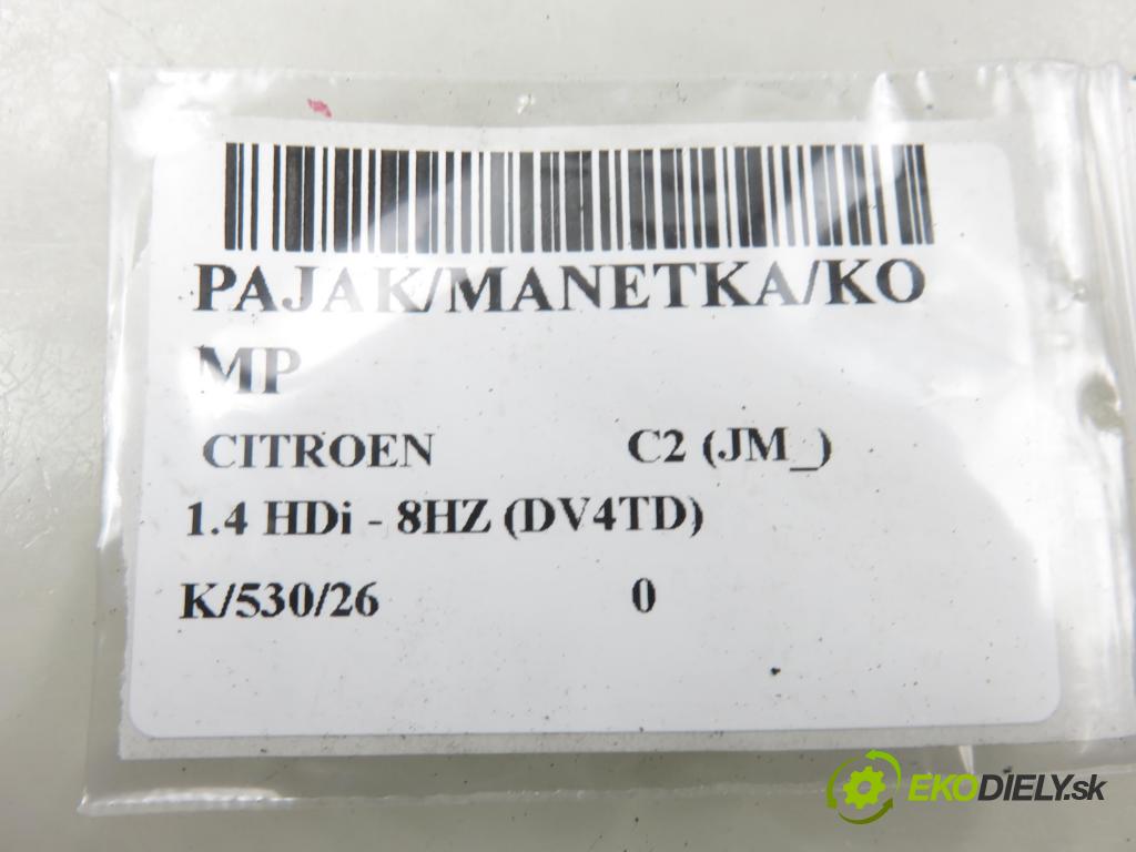 CITROEN C2 (JM_) HB 2006 50,00 1.4 HDi 68 8V - 8HZ 1398,00 páčka/prepínač 96608841XT