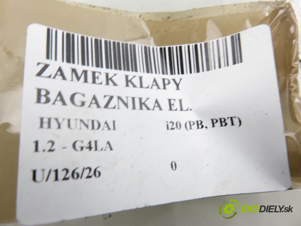 HYUNDAI i20 (PB, PBT) HB 2009 57,00 1.2 - G4LA 1248,00 zámok dverí kufor EL.