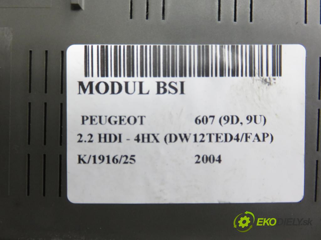 PEUGEOT 607 (9D, 9U) SEDAN 2004 98,00 2.2 HDI - 4HX (DW12TED4/FAP) 2179,00 MODUL BSI 9654695980