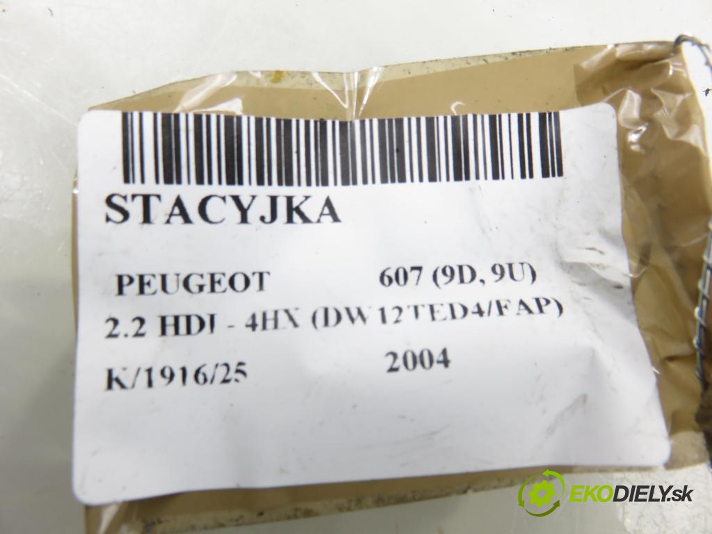 PEUGEOT 607 (9D, 9U) SEDAN 2004 98,00 2.2 HDI - 4HX (DW12TED4/FAP) 2179,00 spínačka 9635262680 (Spínací skříňka)