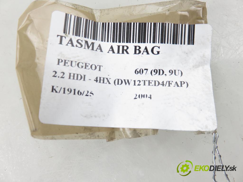 PEUGEOT 607 (9D, 9U) SEDAN 2004 98,00 2.2 HDI - 4HX (DW12TED4/FAP) 2179,00 PÁSKA: air BAG