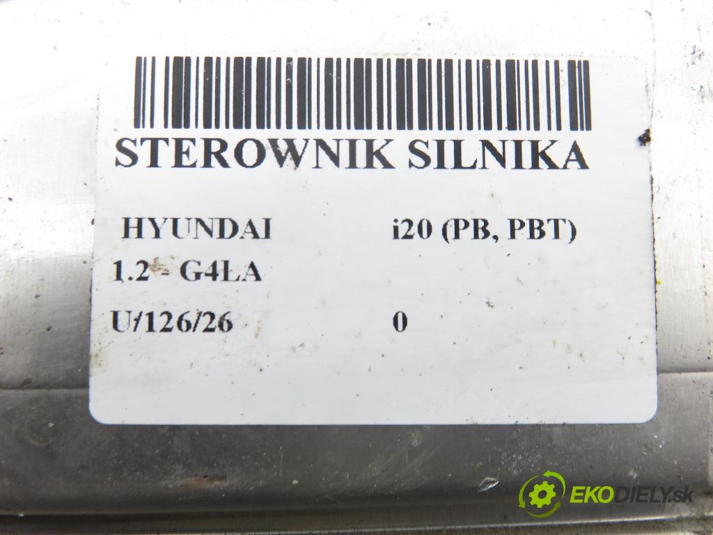 HYUNDAI i20 (PB, PBT) HB 2009 57,00 1.2 - G4LA 1248,00 řídící jednotka motora 9030933220KD ; 3911003345