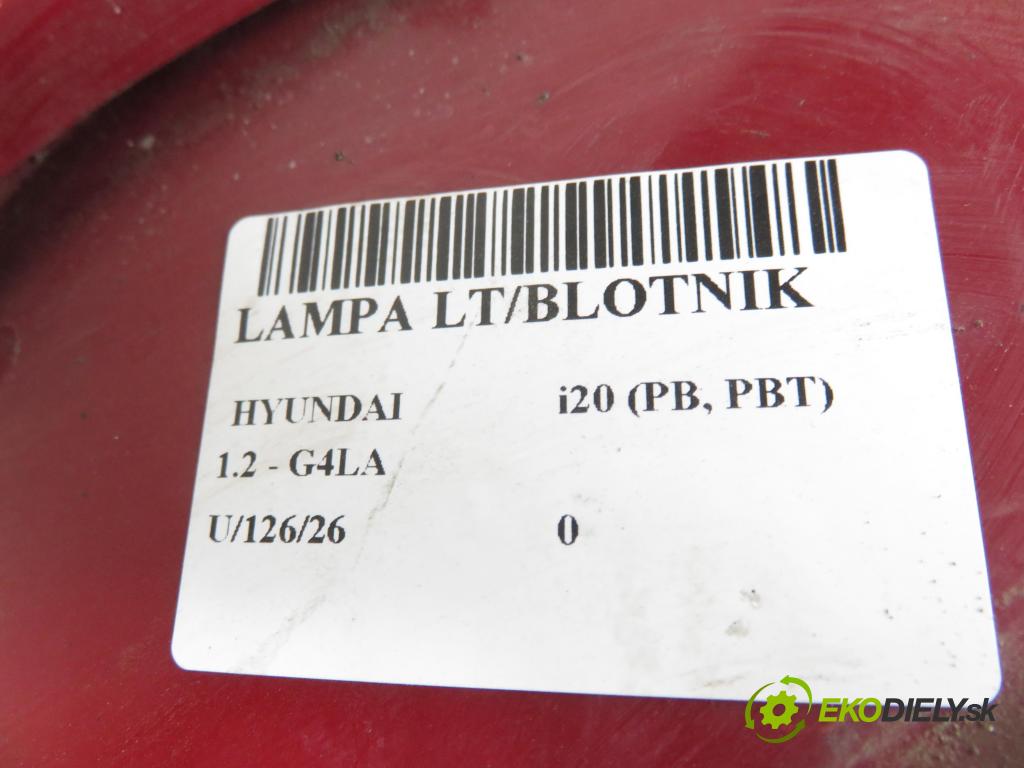 HYUNDAI i20 (PB, PBT) HB 2009 57,00 1.2 - G4LA 1248,00 Svetlo ľavé zadné 924011J000