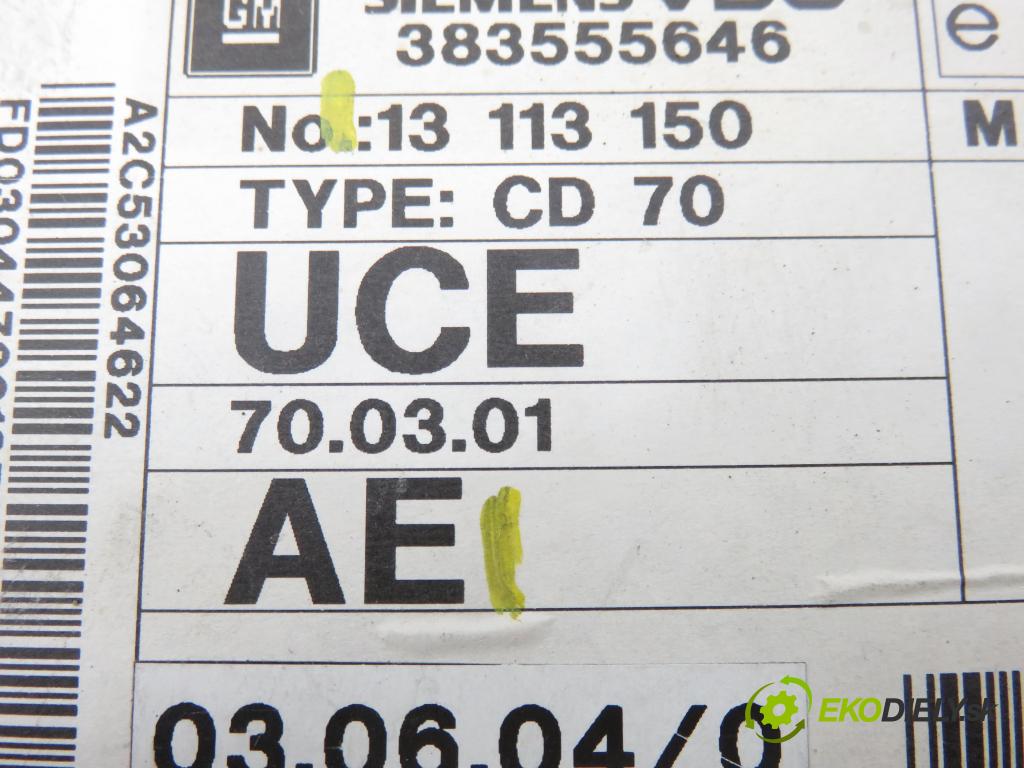 OPEL VECTRA C (Z02) HB 2005 110,00 1.9 CDTI - Z 19 DTH 1910,00 RADIO 13113150