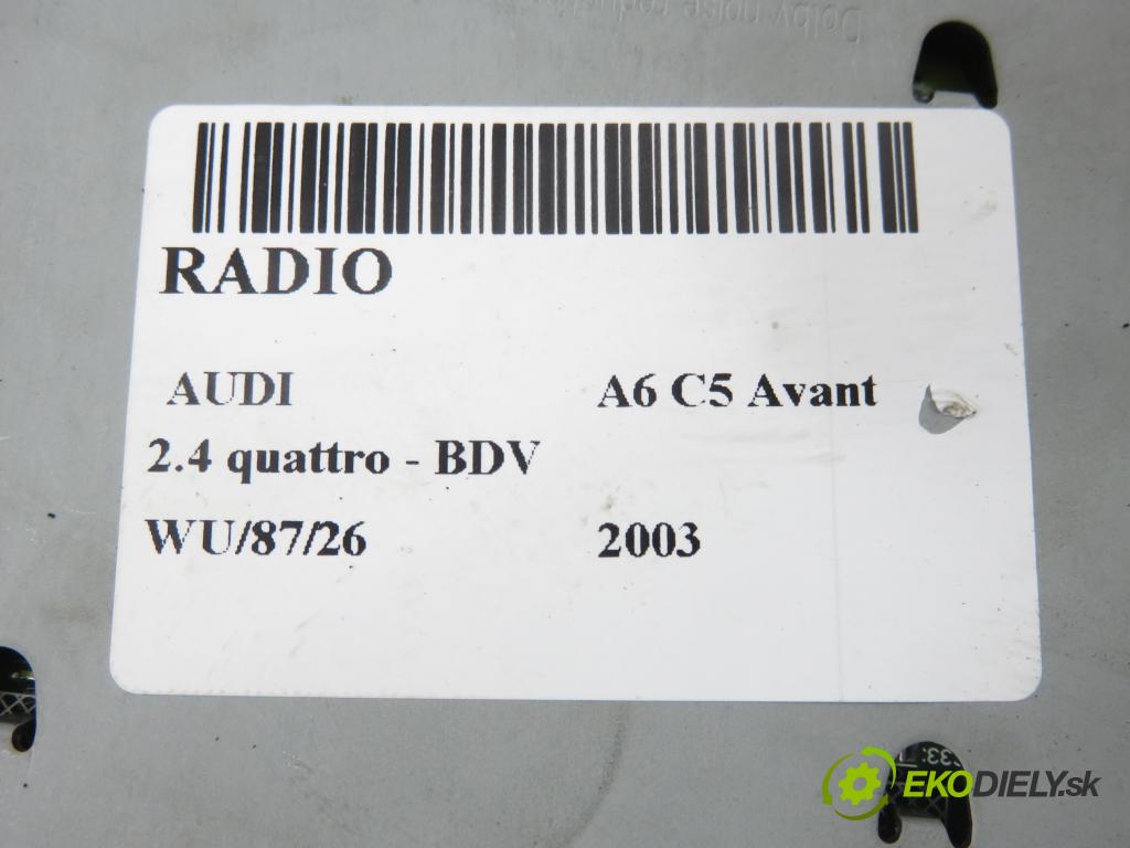 AUDI A6 Avant (4B5, C5) KOMBI 2003 125,00 2.4 quattro - BDV 2393,00 RADIO
