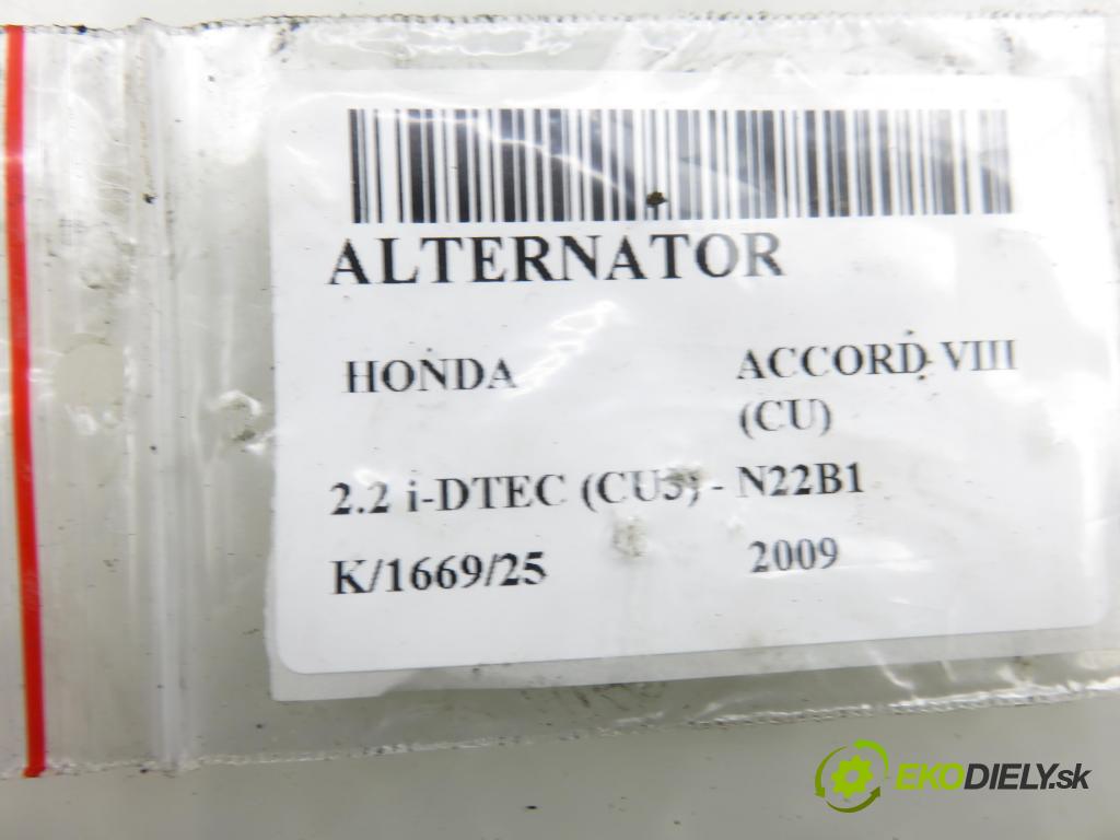 HONDA ACCORD VIII (CU) SEDAN 2009 110,00 2.2 i-DTEC (CU3) - N22B1 2199,00 Alternátor  (Alternátor)