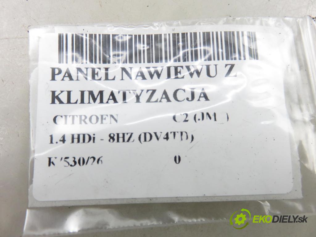 CITROEN C2 (JM_) HB 2006 50,00 1.4 HDi 68 8V - 8HZ 1398,00 Panel kúrenia KLIMATIZACE: N101753H