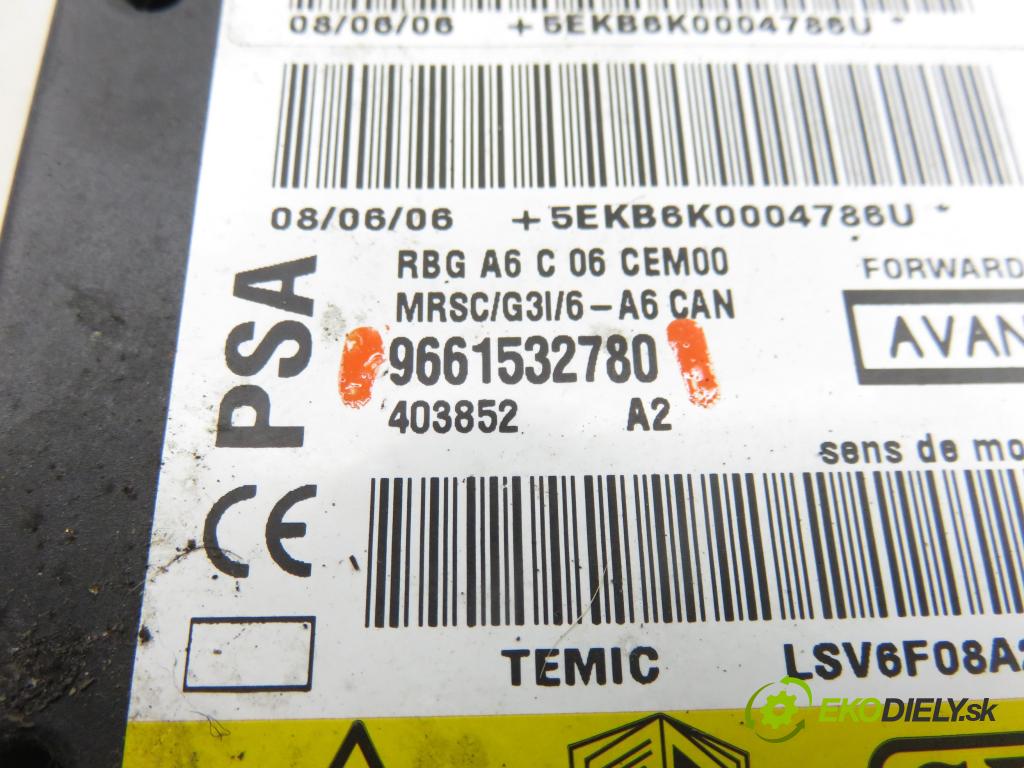 CITROEN C2 (JM_) HB 2006 50,00 1.4 HDi 68 8V - 8HZ 1398,00 MODUL air BAG 9661532780