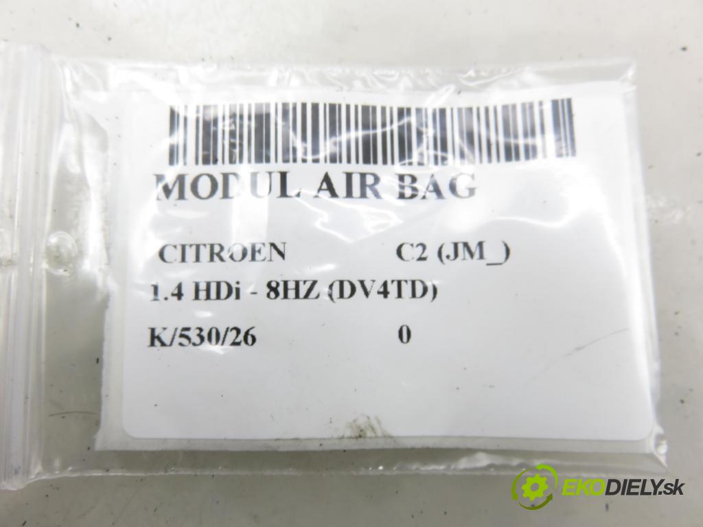 CITROEN C2 (JM_) HB 2006 50,00 1.4 HDi 68 8V - 8HZ 1398,00 MODUL air BAG 9661532780