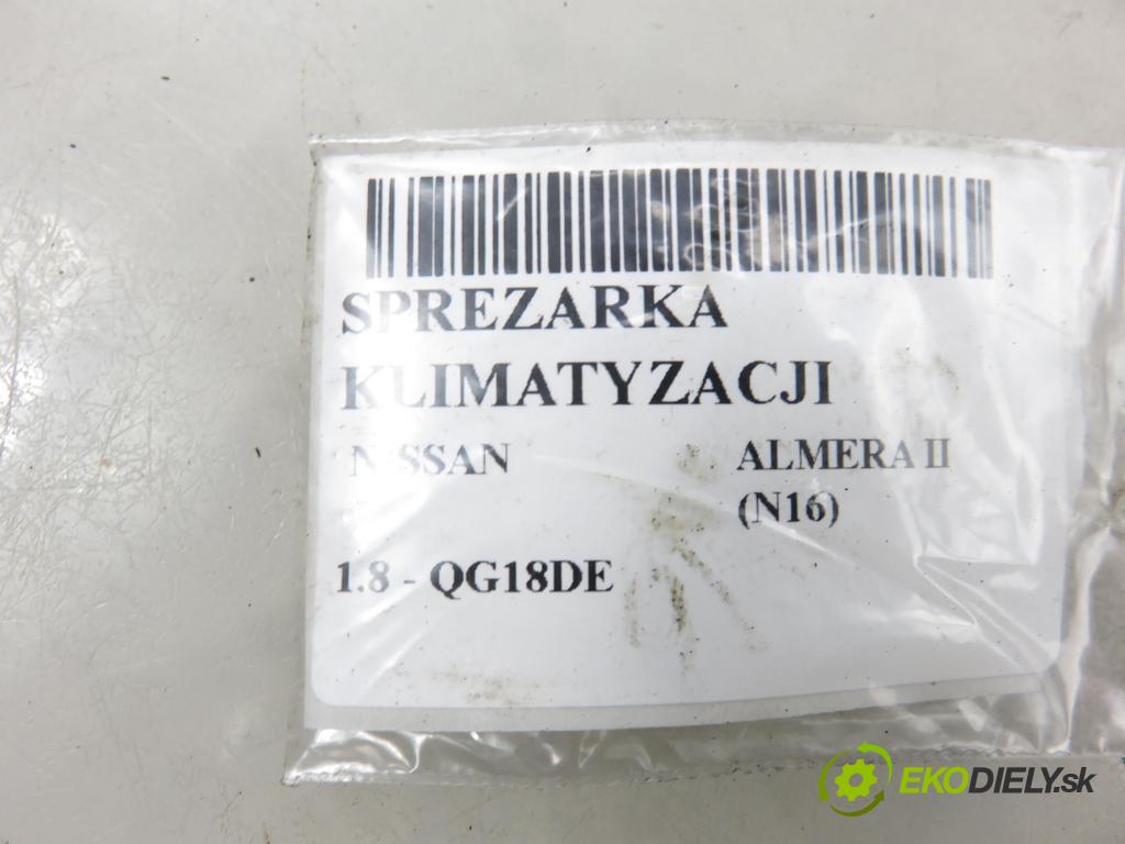 NISSAN ALMERA II Hatchback (N16) HB 2001 85,00 1.8 - QG18DE 1769,00 KOMPRESOR: klimatizace 926009F501 (Kompresor klimatizace)