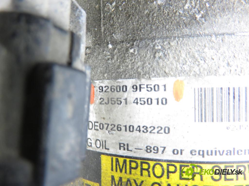 NISSAN ALMERA II Hatchback (N16) HB 2001 85,00 1.8 - QG18DE 1769,00 KOMPRESOR: klimatizace 926009F501 (Kompresor klimatizace)