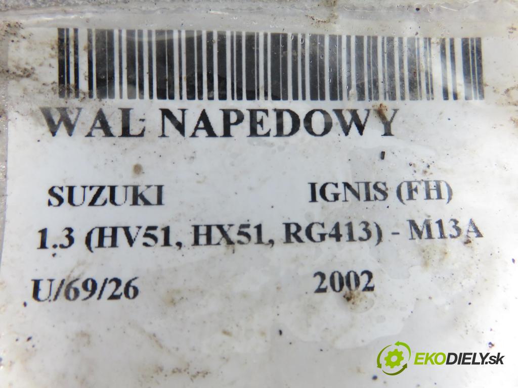 SUZUKI IGNIS (FH) HB 2002 61,00 1.3 (HV51, HX51, RG413) - M13A 1328,00 hriadeľ JAZDA: