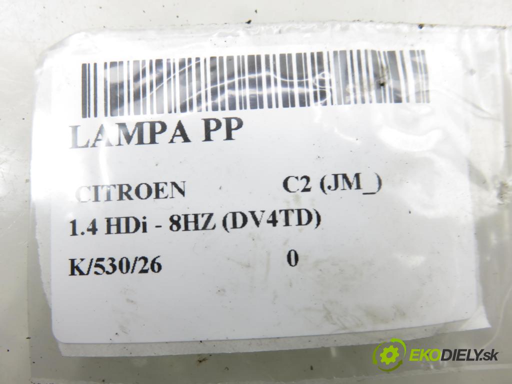 CITROEN C2 (JM_) HB 2006 50,00 1.4 HDi 68 8V - 8HZ 1398,00 světlo PP 9680128180