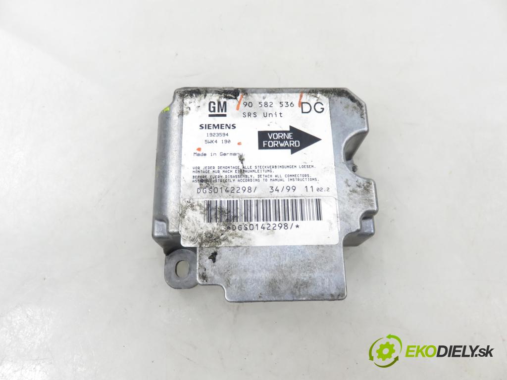 OPEL ZAFIRA A Nadwozie Wielkopojemne (MPV) (T98)  MINIVAN 1999 85,00 1.8 16V 116 - X 18 XE1 1796,00 MODUL air BAG 90582536DG ; 5WK4190