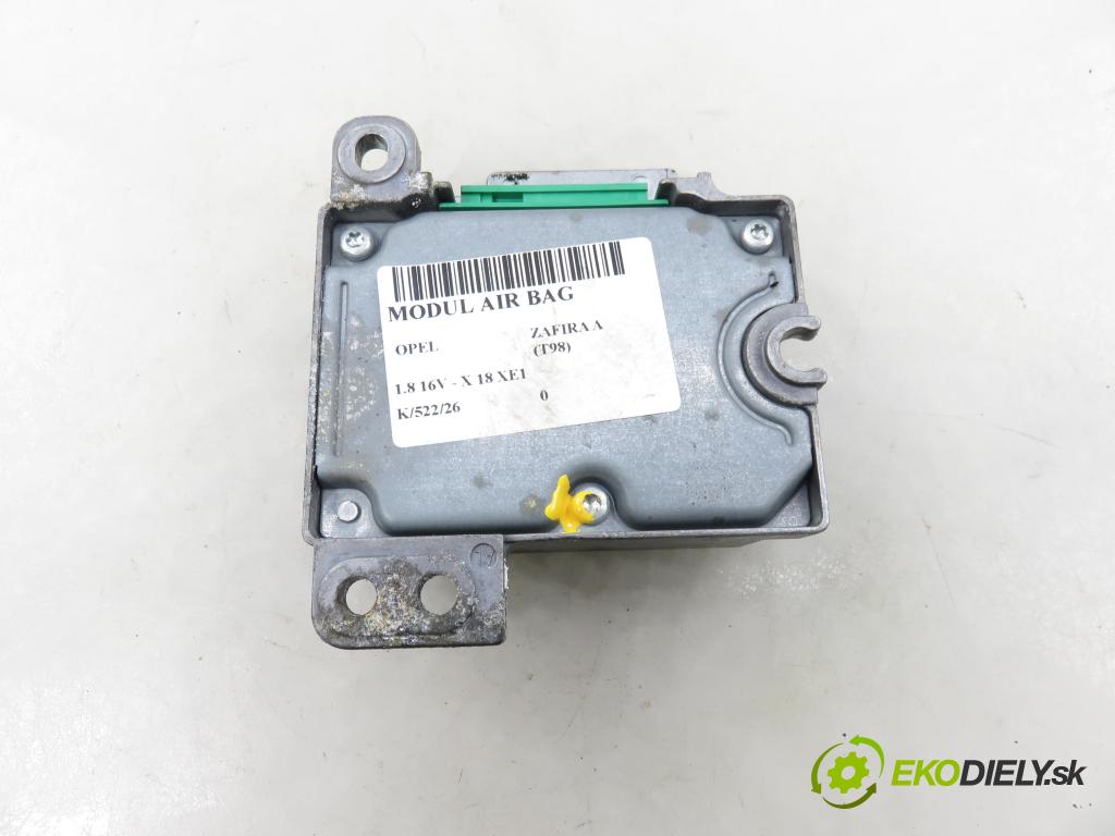 OPEL ZAFIRA A Nadwozie Wielkopojemne (MPV) (T98)  MINIVAN 1999 85,00 1.8 16V 116 - X 18 XE1 1796,00 MODUL air BAG 90582536DG ; 5WK4190