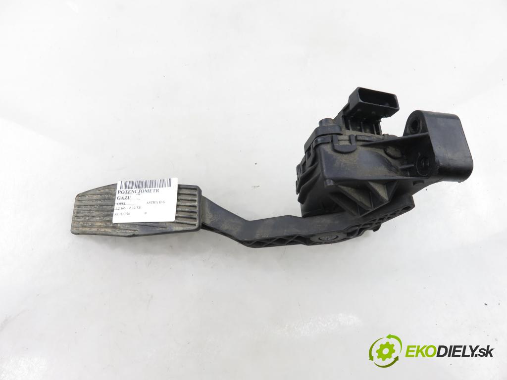 OPEL ASTRA G sedan (T98) SEDAN 2003 55,00 1.2 16V - Z 12 XE 1199,00 Potenciometer plynu 9157998BK ; 6PV00811200 (Potenciometer plynového pedálu)