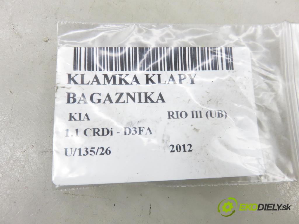 KIA RIO III (UB) HB 2012 55,00 1.1 CRDi - D3FA 1120,00 Kľučka dverí kufor