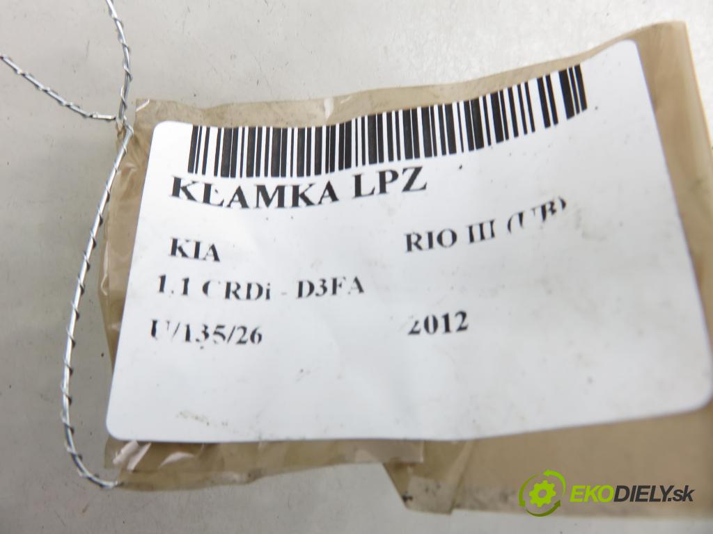 KIA RIO III (UB) HB 2012 55,00 1.1 CRDi - D3FA 1120,00 Kľučka LPZ