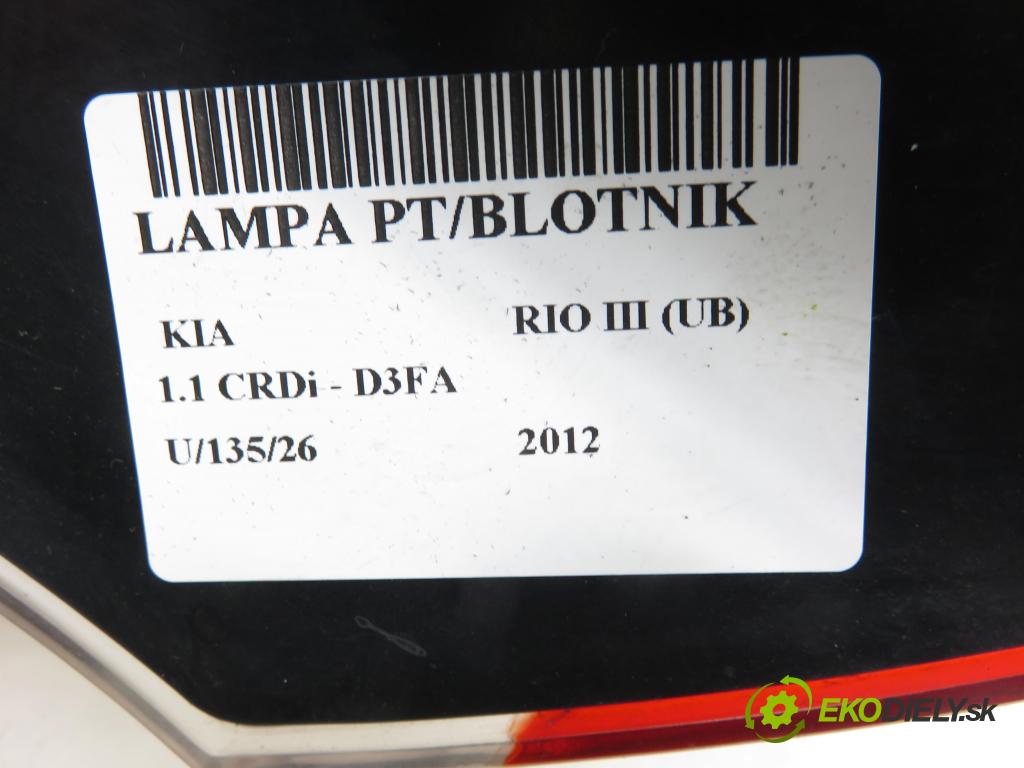 KIA RIO III (UB) HB 2012 55,00 1.1 CRDi - D3FA 1120,00 světlo pravé zadní 924021W2R