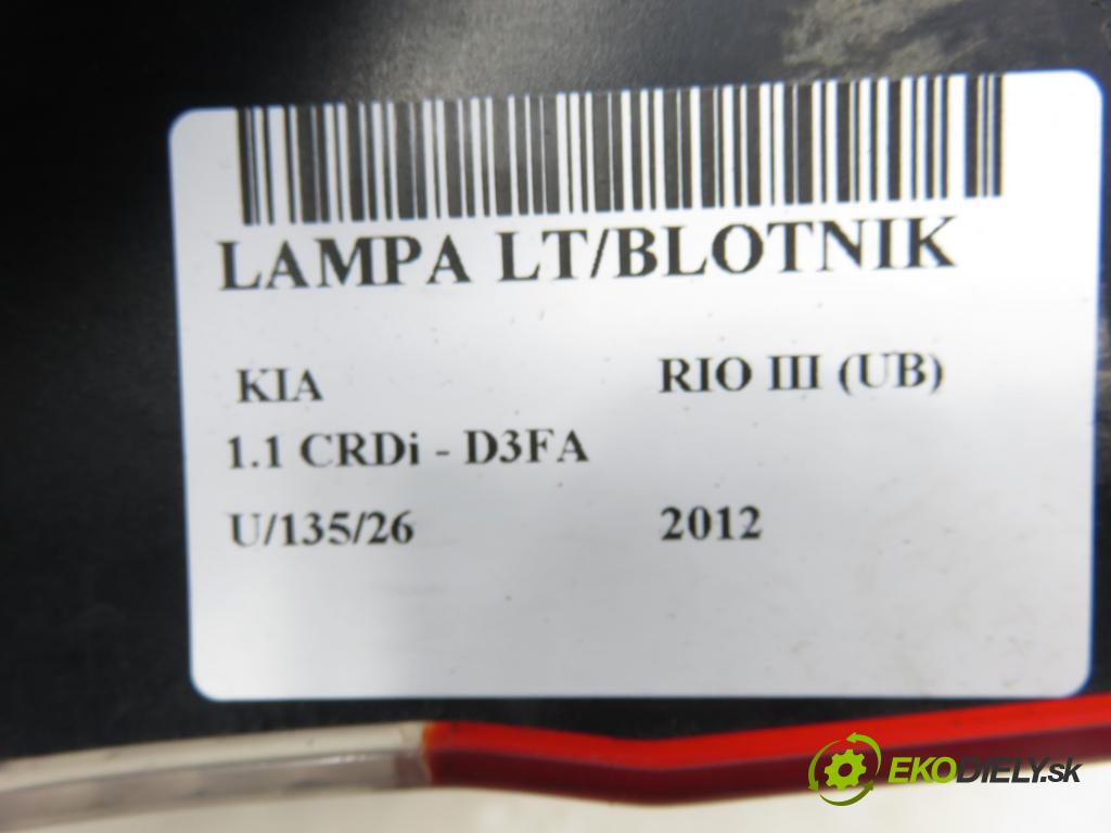 KIA RIO III (UB) HB 2012 55,00 1.1 CRDi - D3FA 1120,00 světlo levé zadní 924011W2L