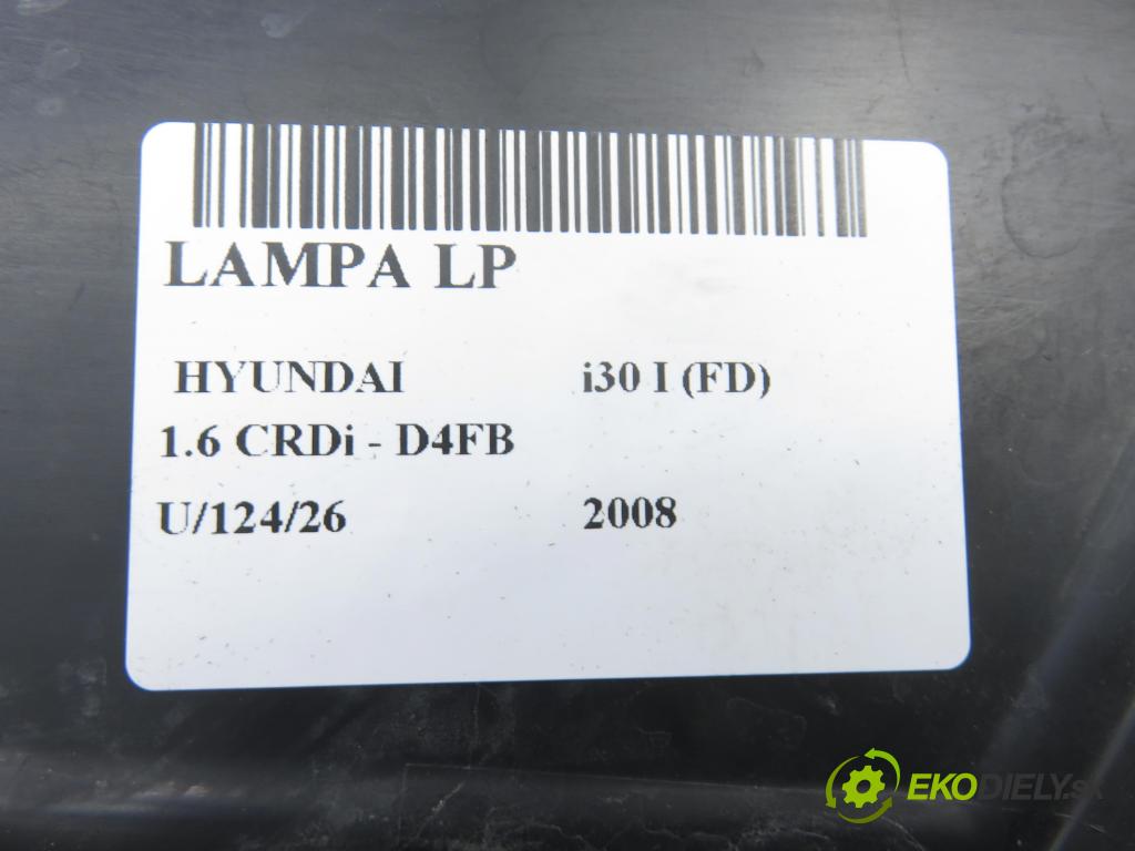 HYUNDAI i30 (FD) HB 2008 85,00 1.6 CRDi - D4FB 1582,00 Svetlo LP 921012LXXX