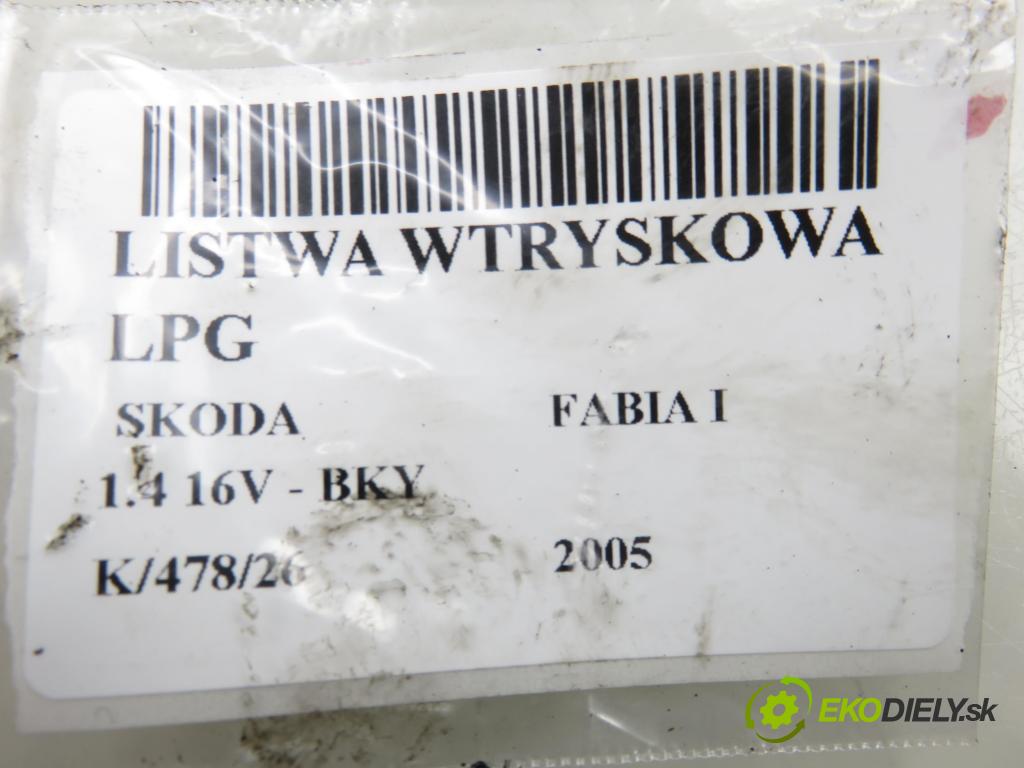 SKODA FABIA I (6Y2) HB 2005 55,00 1.4 16V - BKY 1390,00 Lišta vstrekovacia LPG 09SQ99020001G ; 67R010185