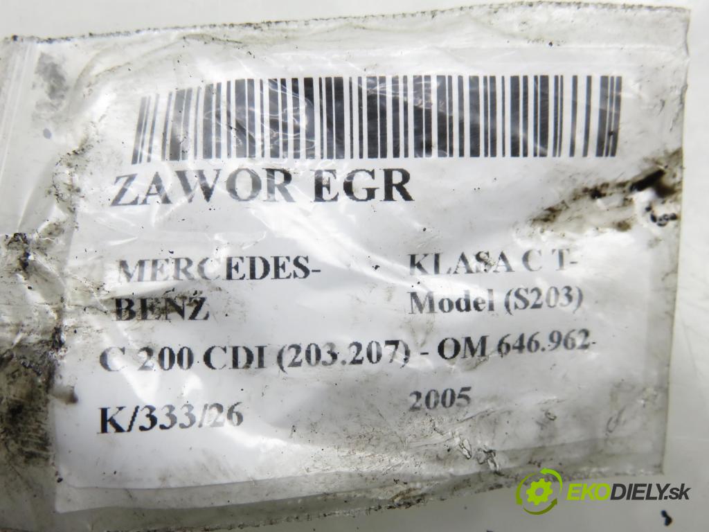 MERCEDES-BENZ KLASA C T-Model (S203) KOMBI 2005 90,00 C 200 CDI (203.207) 122 - OM 646.962 2148,00 VENTIL EGR 274108