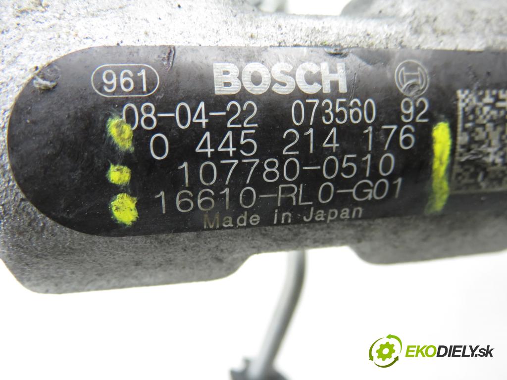 HONDA ACCORD VIII (CU) SEDAN 2009 110,00 2.2 i-DTEC (CU3) - N22B1 2199,00 lišta vstřikovací 0445214176 ; 16610RL0G01 ; 0281002966 (Vstřikovací lišta)