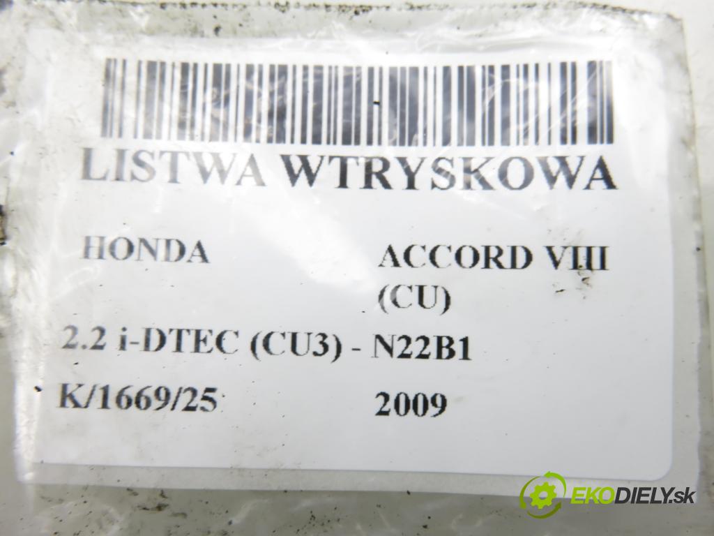 HONDA ACCORD VIII (CU) SEDAN 2009 110,00 2.2 i-DTEC (CU3) - N22B1 2199,00 lišta vstřikovací 0445214176 ; 16610RL0G01 ; 0281002966 (Vstřikovací lišta)