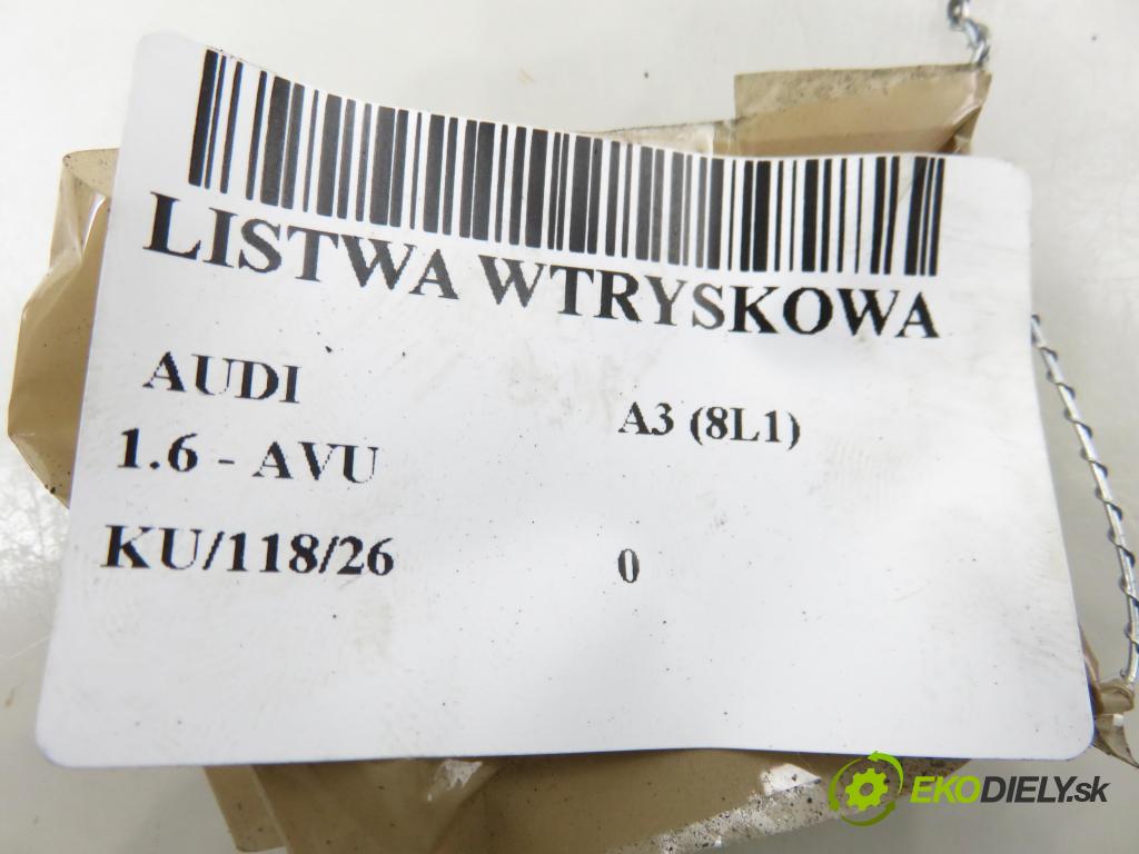 AUDI A3 (8L1) HB 2001 75,00 1.6 - AVU 1595,00 Lišta vstrekovacia 06A133317A (Vstrekovacia lišta)